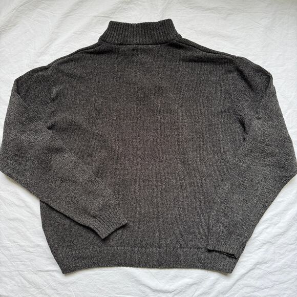 Chaps charcoal grey sweater w/ elbow patches, EUC size xl - Picture 3 of 6